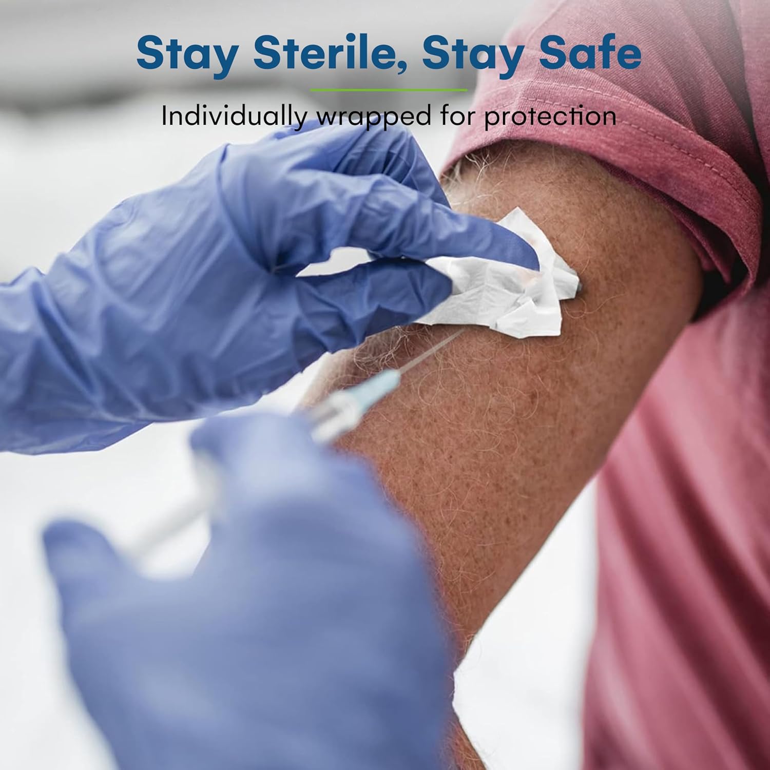 Alcohol Wipes | Individually Wrapped Alcohol Prep Pads with 70% Isopropyl Alcohol, Great for Medical & First Aid Kits | Sterile, Antiseptic 2-Ply Alcohol Swabs - 200 count