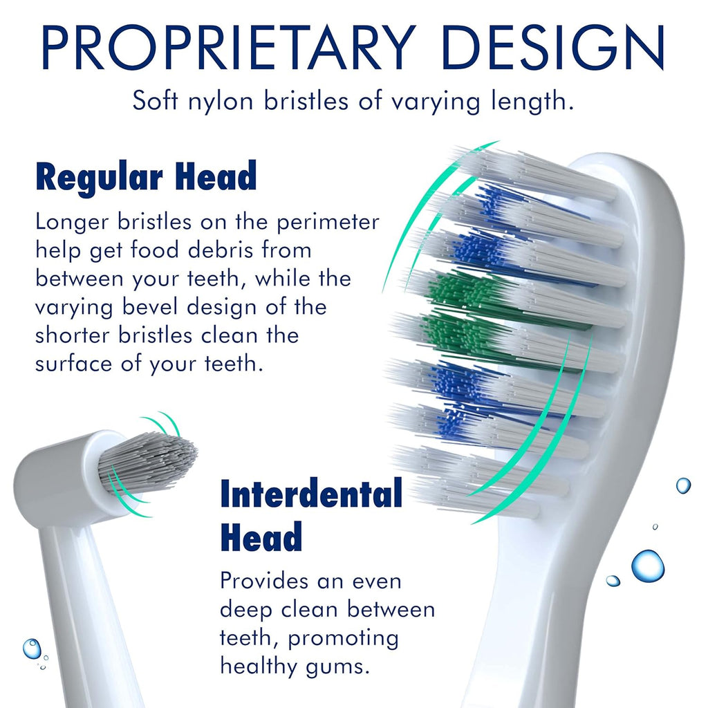 Sonic-FX Duo Rechargeable Electric Toothbrush Set - with 14 Brush Heads, 3 Modes, Smart Auto-Timer, Charging Dock Holder - Dual Handle Electric Tooth Brush for Adults & Kids, White