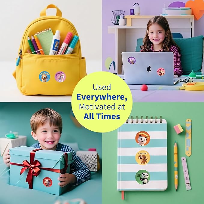 1000PCS Reward Stickers, Teacher Stickers for Kids Classroom 3D Space Theme Motivational Sticker for Kids to Earn as Good Job Sticker