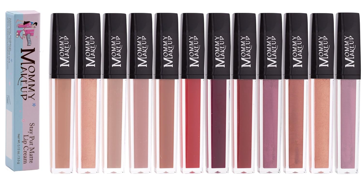 Mommy Makeup Stay Put Matte Lip Cream - Kiss-proof, Transfer-proof, Waterproof, Long Lasting Lipstick - Non-Drying Formula Infused with Vitamin E (Heather)