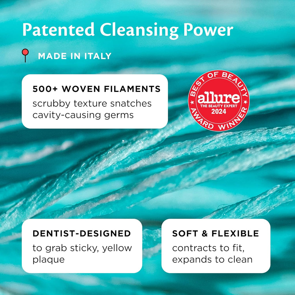 Cocofloss Woven Dental Floss, Dentist-Designed Oral Care, Strawberry Scent, Waxed, Expanding, Kid-Friendly String Floss with Coconut Oil, 3 Spools (33 yd Each)