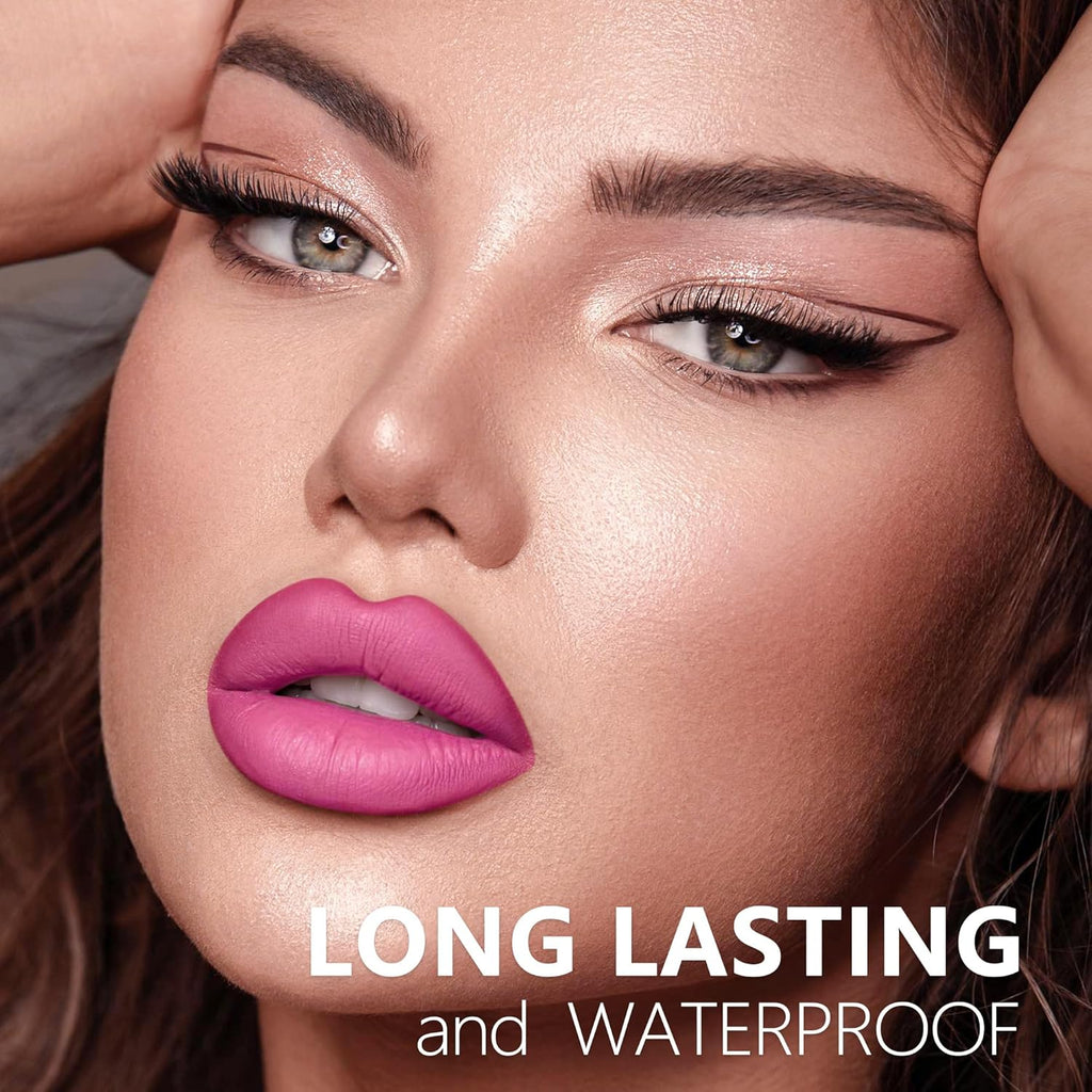 Pink Lipstick Long Lasting Lipsticks for Women Pigmented Smudgeproof Transferproof Vegan Cruelty Free Lip Makeup, A43 Life in Pink