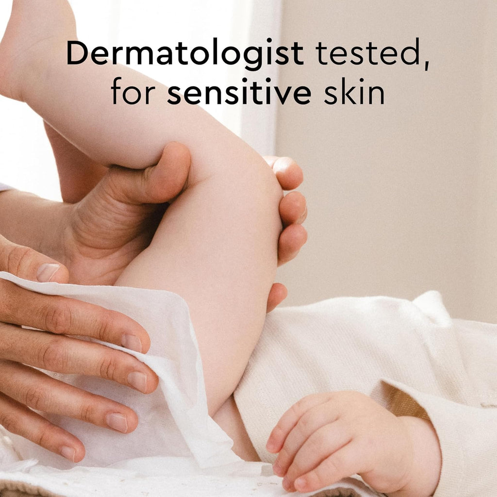 LILLYDOO Baby Wipes with 99% Water – Unscented, Hypoallergenic, Plant-Based, Strong & Plastic-Free, Compostable, 4 resealable Packs x 72 (288 Wipes Total)