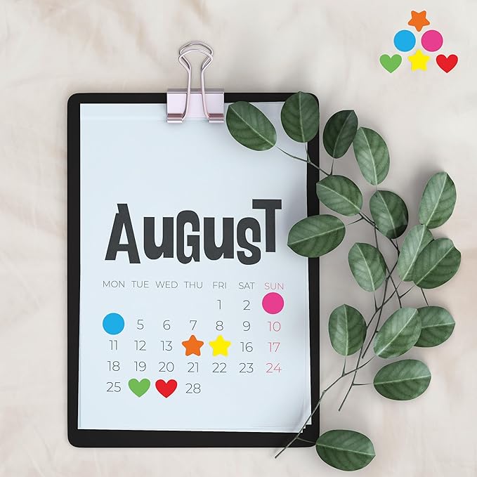 2150 Pcs Star Heart Dot Stickers for Kids Rainbow Reward Small Shape Self Adhesive Sticker for School Classroom Student Teacher Supplies Behavior and DIY Decoration