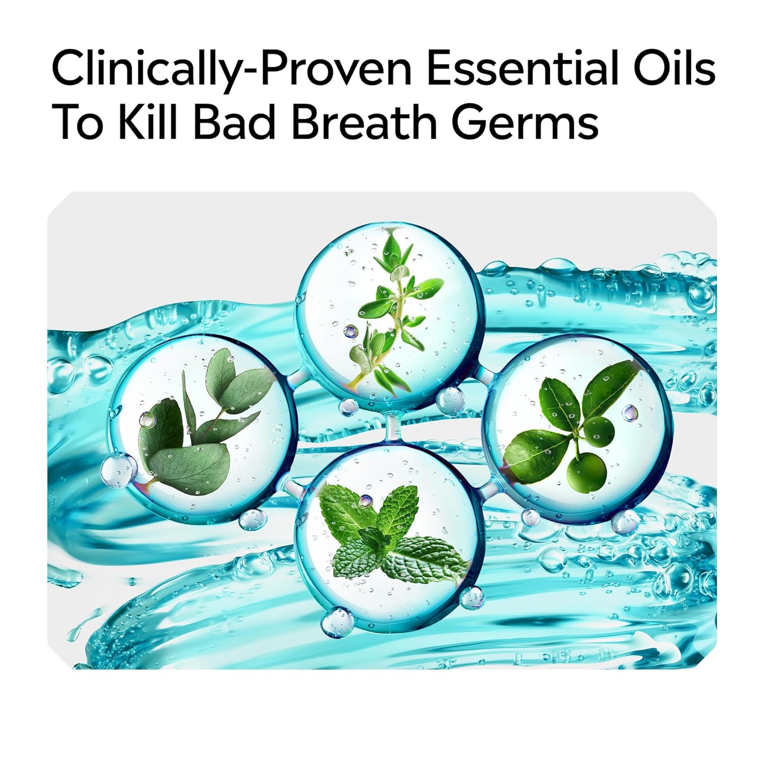 Listerine Alcohol-Free Mouthwash, Non Alcoholic Mint Oral Rinse Kills 99.9% of Germs That Cause Bad Breath for a Fresh Breath & Clean Mouth, Less Intense Taste, Cool Mint Flavor, 1 L (Pack of 2)