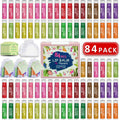 84 Pack Natural Lip Balm Bulk with Vitamin E and Coconut Oil Valentine's Day best choice - Moisturizing, Soothing, and Repairing Dry and Chapped Lips - 14 Flavors - Non-GMO