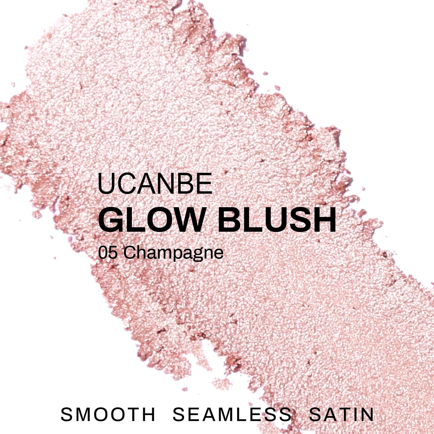 UCANBE Baked Blush for Cheek, Glow Blushing Palette - Seamless Silky Blendable Powder Blush Makeup Palette, Delivering Long Last Natural Ruddy Complexion, 05 Champagne