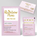 RainbowPana Feminine Wipes, 120 Count ON-THE-GO Individually Wrapped | Flushable Wipes, Travel Wipes for Women, Pre/Post-Intimacy Cleansing | Aloe, Portulaca, Vitamin E | pH Balanced, Biodegradable