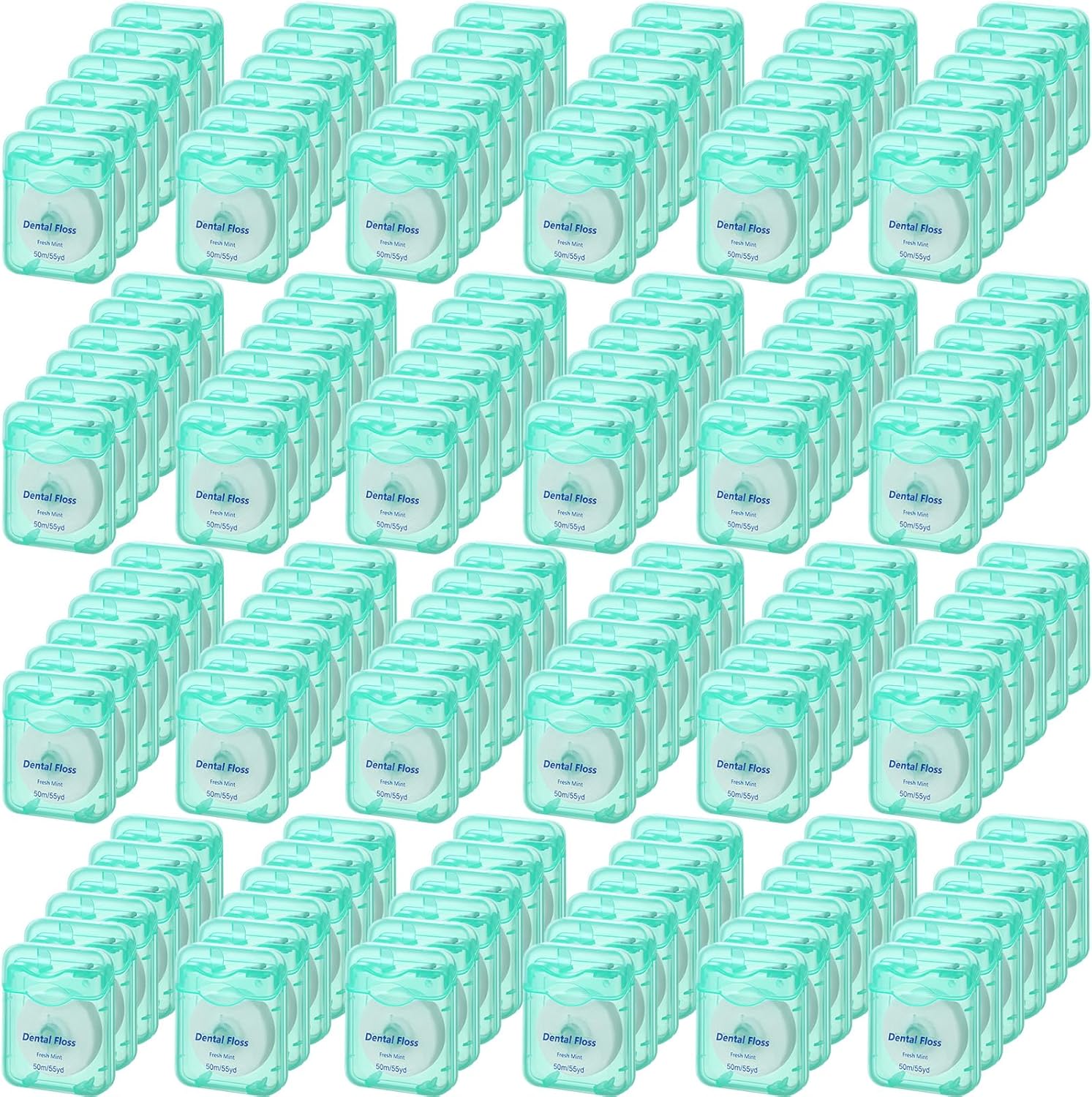 Honeydak 150 Pack Dental Floss Bulk Mint Flavored Floss 50m Each Travel Dental Floss Oral Care for Teeth and Gum Protection(Green)