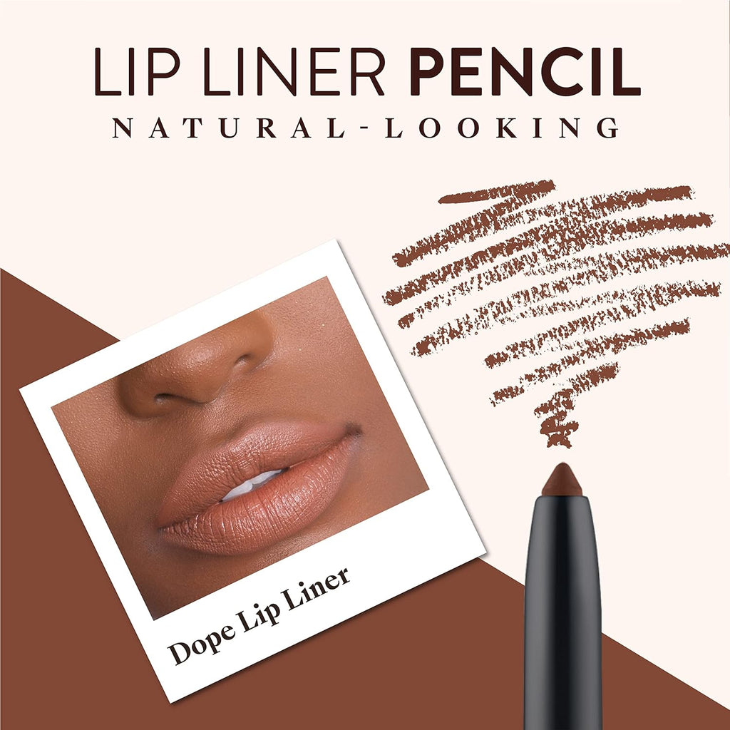 Mented Cosmetics Lip Liner for Women, Dark Brown Lipliner Lip Pencil, Waterproof Lipliner, Vegan + Cruelty Free Makeup, Dope