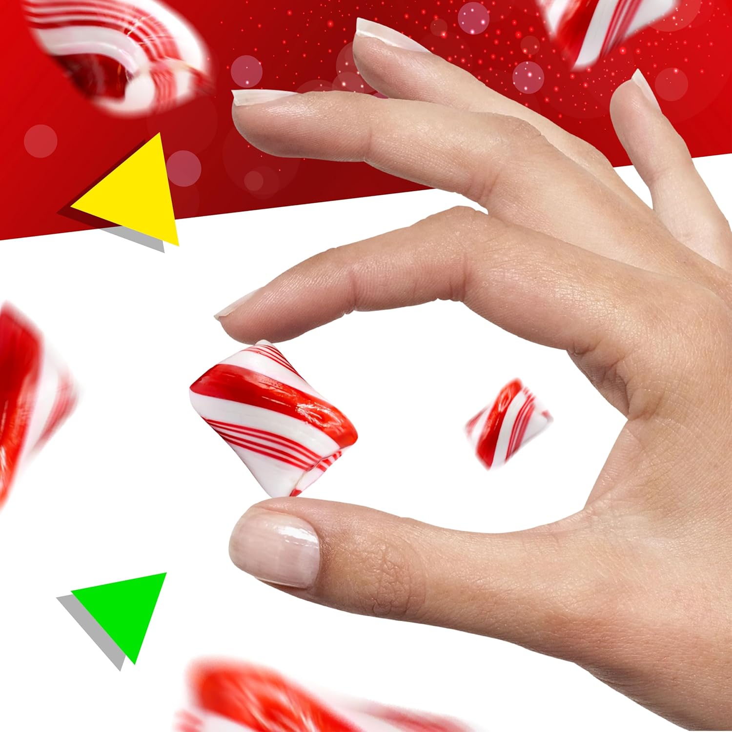 Peppermint Twists Hard Candy | 1 Pound Bag | Individually Wrapped Refreshing Mints