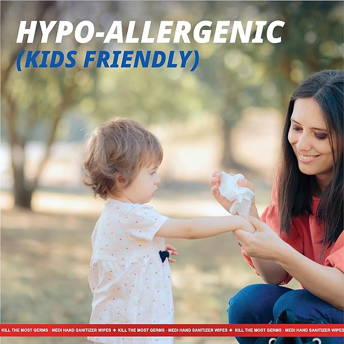 MEDIWIPER 1200ct (200ct*6pk) Unscented Alcohol-Free Hand Sanitizing Wipes, Wet Wipe, Hand Sanitizer