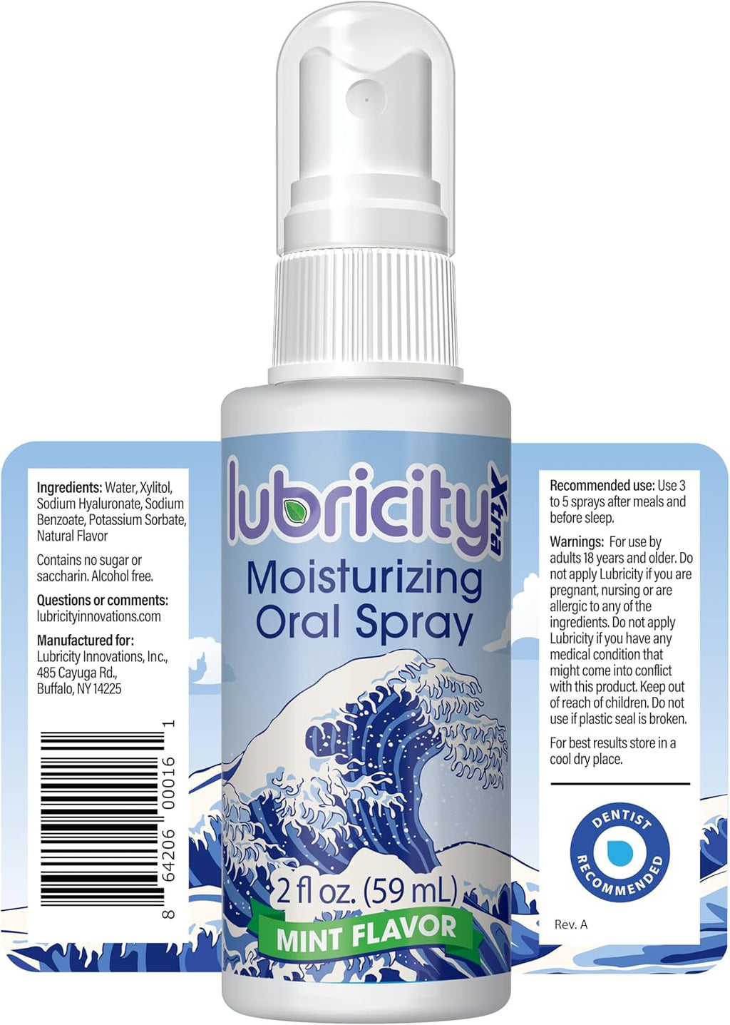 Dry Mouth Spray - Advanced Formula - Hyaluronic Acid and Xylitol, Saliva Substitute Moisturizing Oral Spray, The Most Satisfactory Solution in Dry Mouth Products (2 Fl. Oz., Mint)