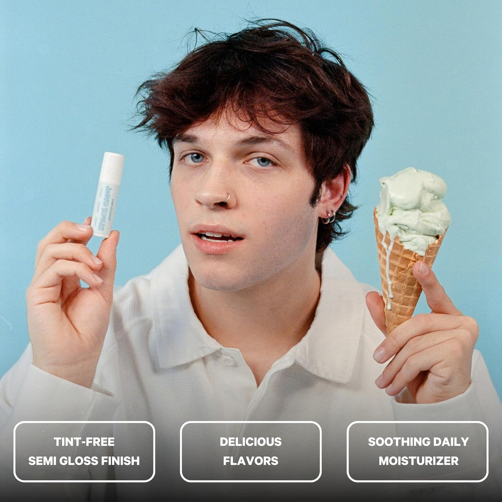 Wellness Jumbo Lip Balm - Frosted Mint Organic Flavored Balm (2 Pack)