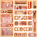 Vtopmart 25 PCS Plastic Drawer Organizers Set, 4-Size Versatile Bathroom and Vanity Drawer Organizer Trays, Storage Bins for Makeup, Bedroom, Kitchen Gadgets Utensils and Office