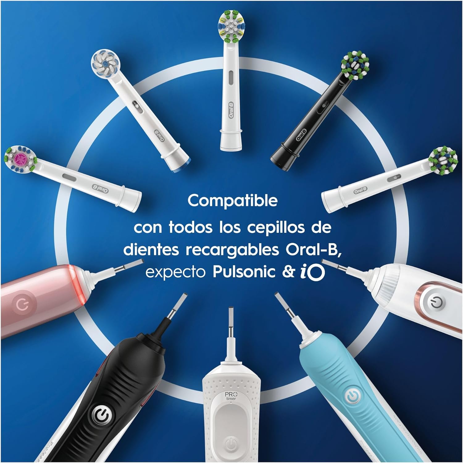 Oral-B Precision Clean Replacement Brush Heads, CleanMaximiser Bristles, Pack of 8