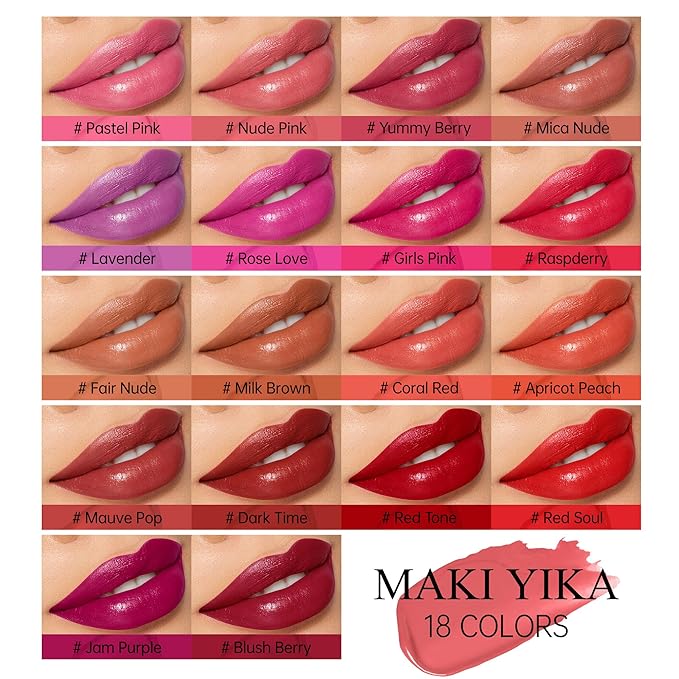 MAKI YIKA Moisture Purple Lipstick for Women Hydrate Tinted Lip Balm for Dry Cracked Lips Glossy Lilac Lip Color Juicy Finish, MA070 Sweet Lilac