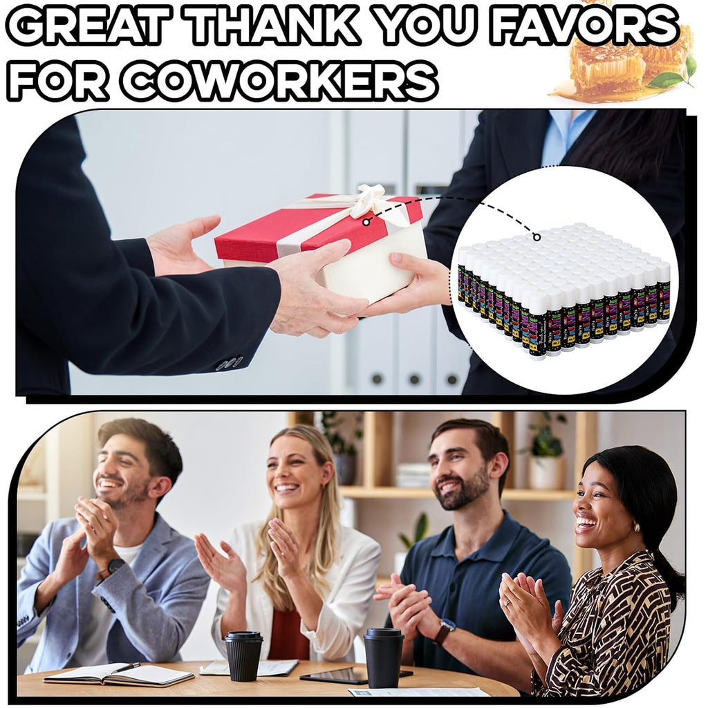 Christmas Appreciation Gifts Bulk Lip Balms Employee Team Appreciation Thank You Gifts Party Favors Stocking Stuffers for Xmas Nurse Teachers Volunteers Coworkers Staff(150 Pack)