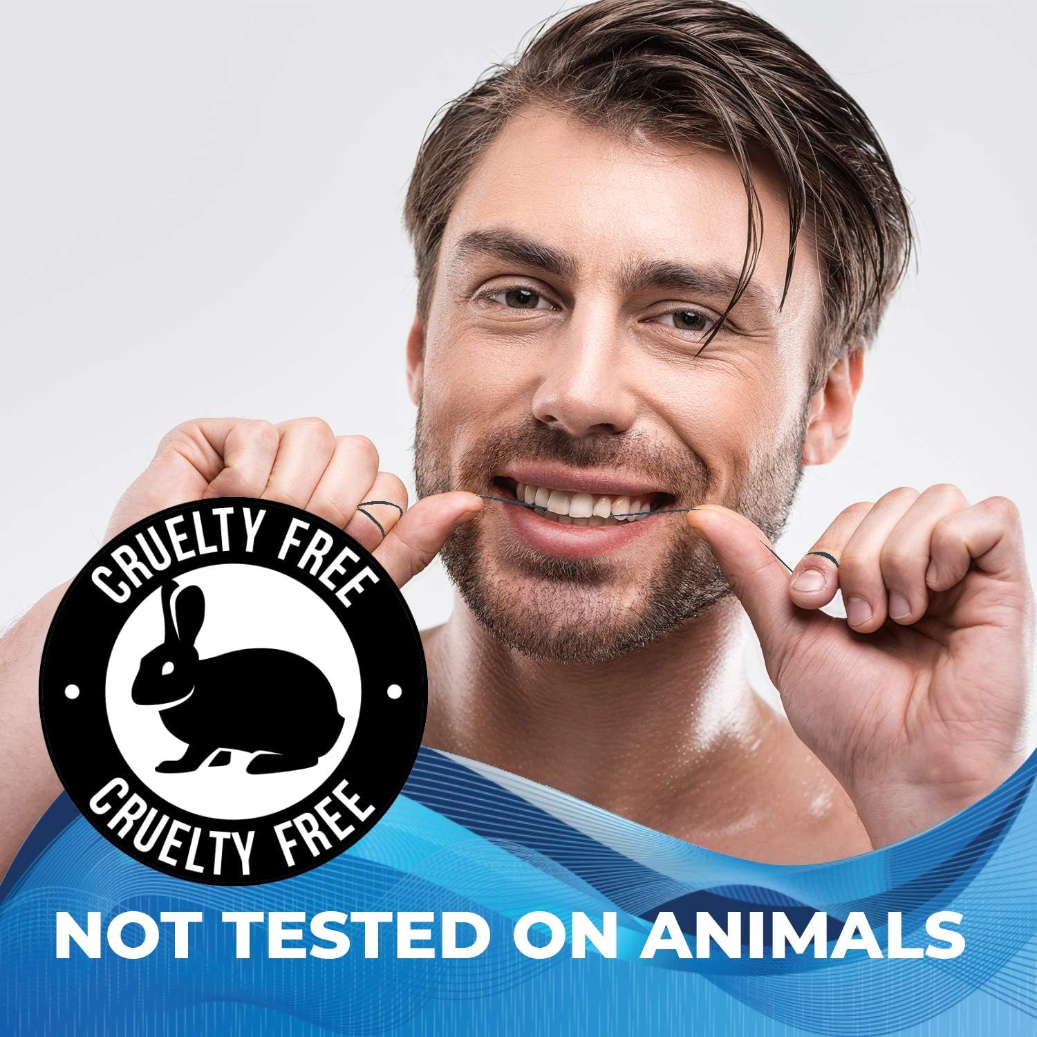 Xlent Expandable Dental Floss Treated Activated Charcoal, Xylitol Natural Based Wax (Mint, Pack of 2 (Refills Only))