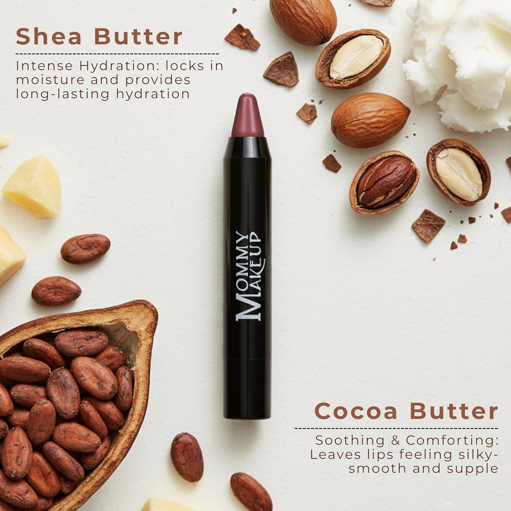 Mommy Makeup Triple Sticks Lipstick, Cream Blush & Teatment All-In-One with Shea & Cocoa Butter - Soft & Creamy Moisturizing Lip Crayon For Lips & Cheeks (Daisy Glow)