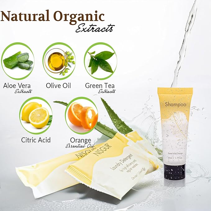 Travel Size Shampoo Bulk 100 PCS Per Case 1 Oz Each Individually Wrapped Hotel Shampoo Bulk Hotel Toiletries And Amenities