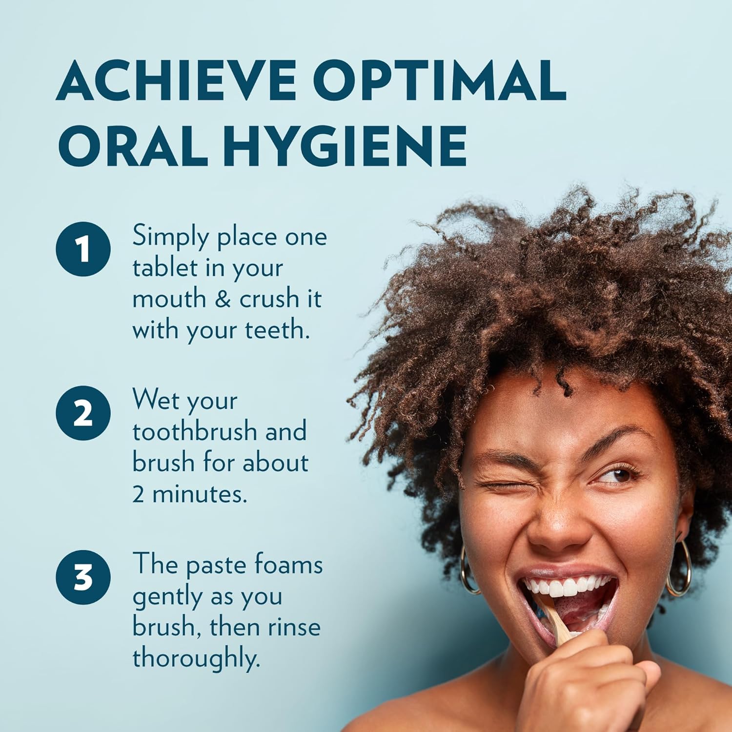 Toothpaste Tablets – Peppermint | Nano Hydroxyapatite Toothpaste Tablets Chewable | Fluoride Free l 90 Tabs