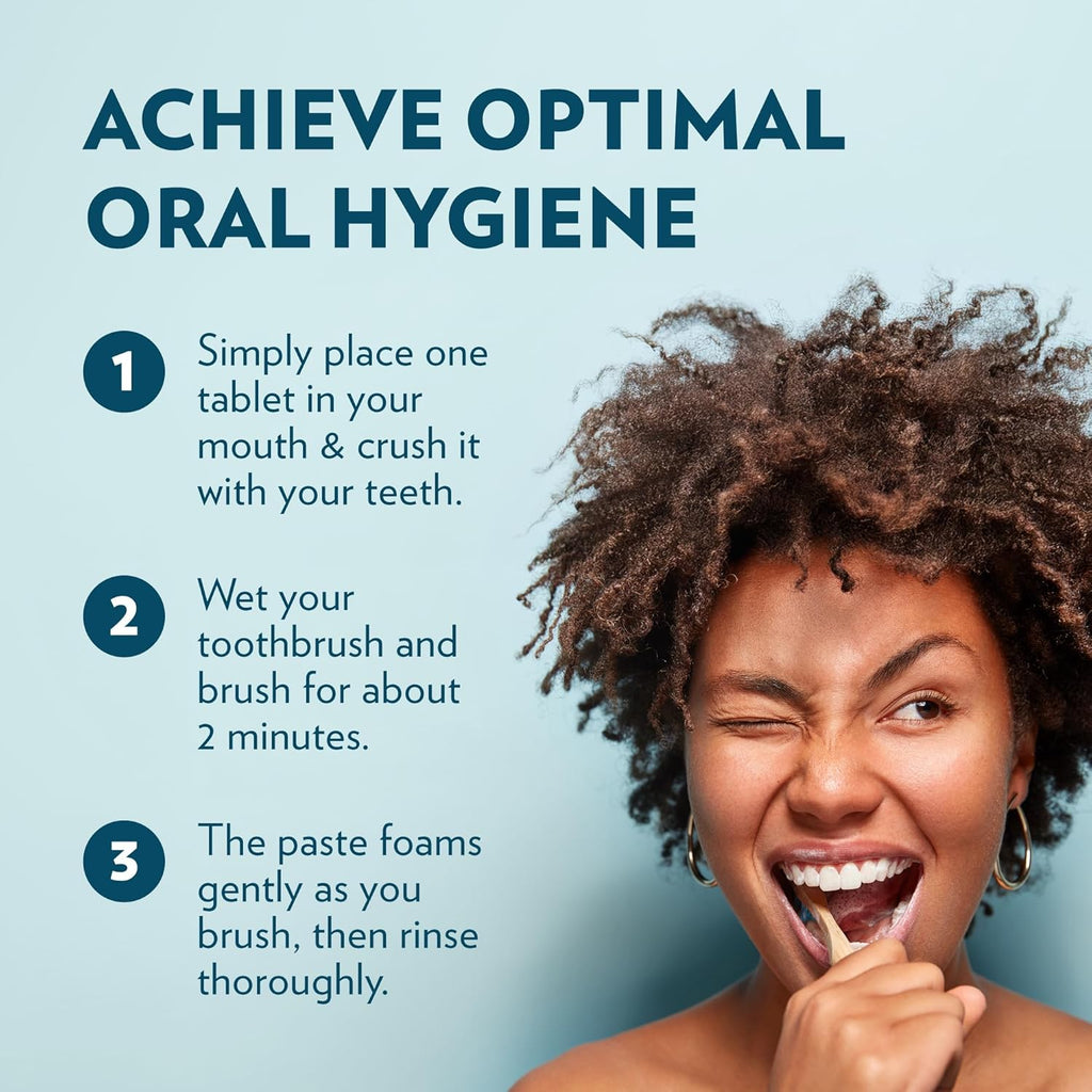 Toothpaste Tablets – Peppermint | Nano Hydroxyapatite Toothpaste Tablets Chewable | Fluoride Free l 90 Tabs