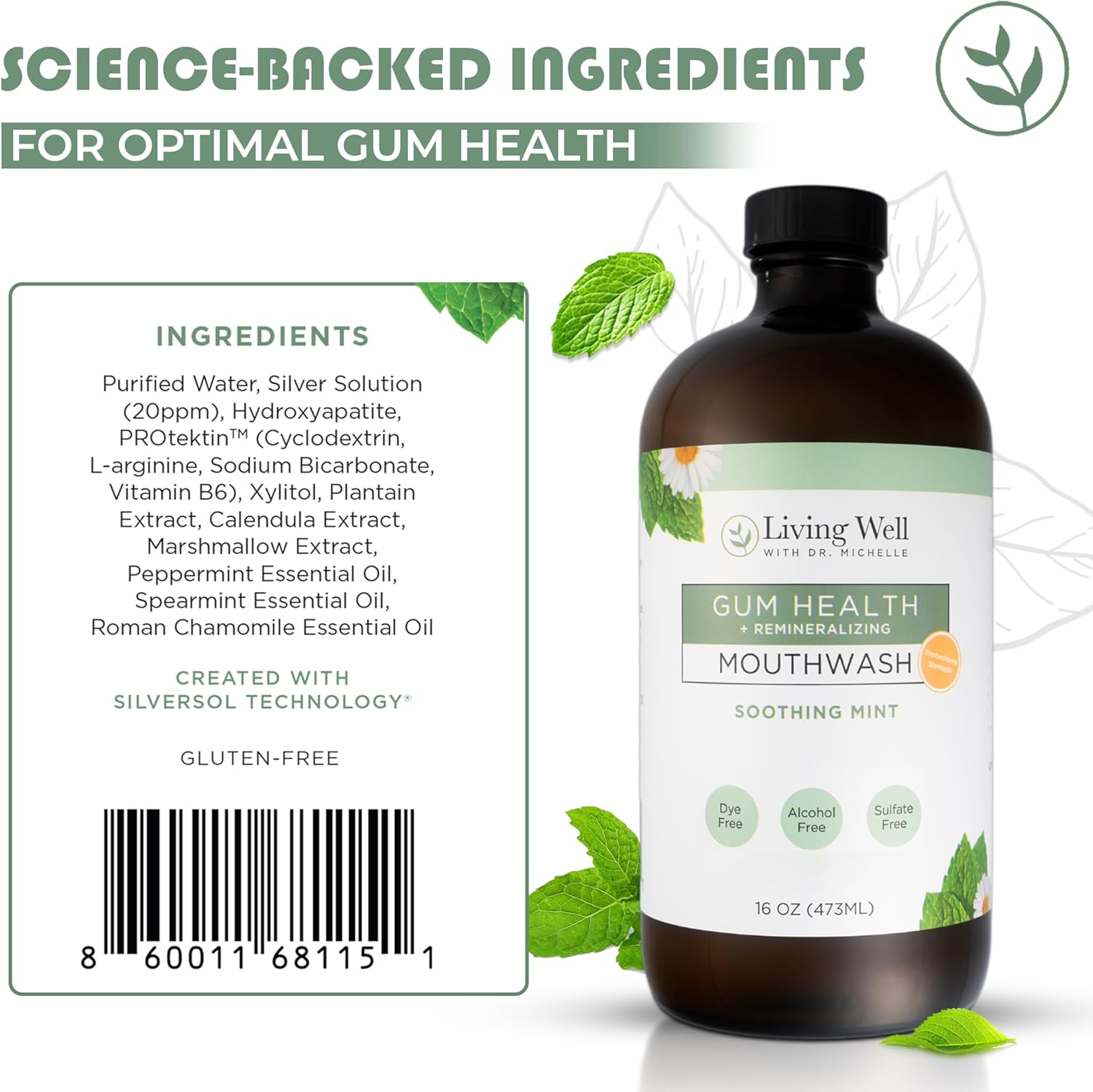 Whitening & Remineralizing + Gum Health Bundle | Hydroxyapatite Tooth Powder & Gum Health Mouthwash