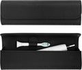 Travel Electric Toothbrush Case, Portable Containers Toothbrush Holder Storage Box, PU Toothbrush Travel Case Compatible with Oral-b Pro 1500 8000, Philips 4100, 5100 6100, 9900 (Black leather 2Pack)