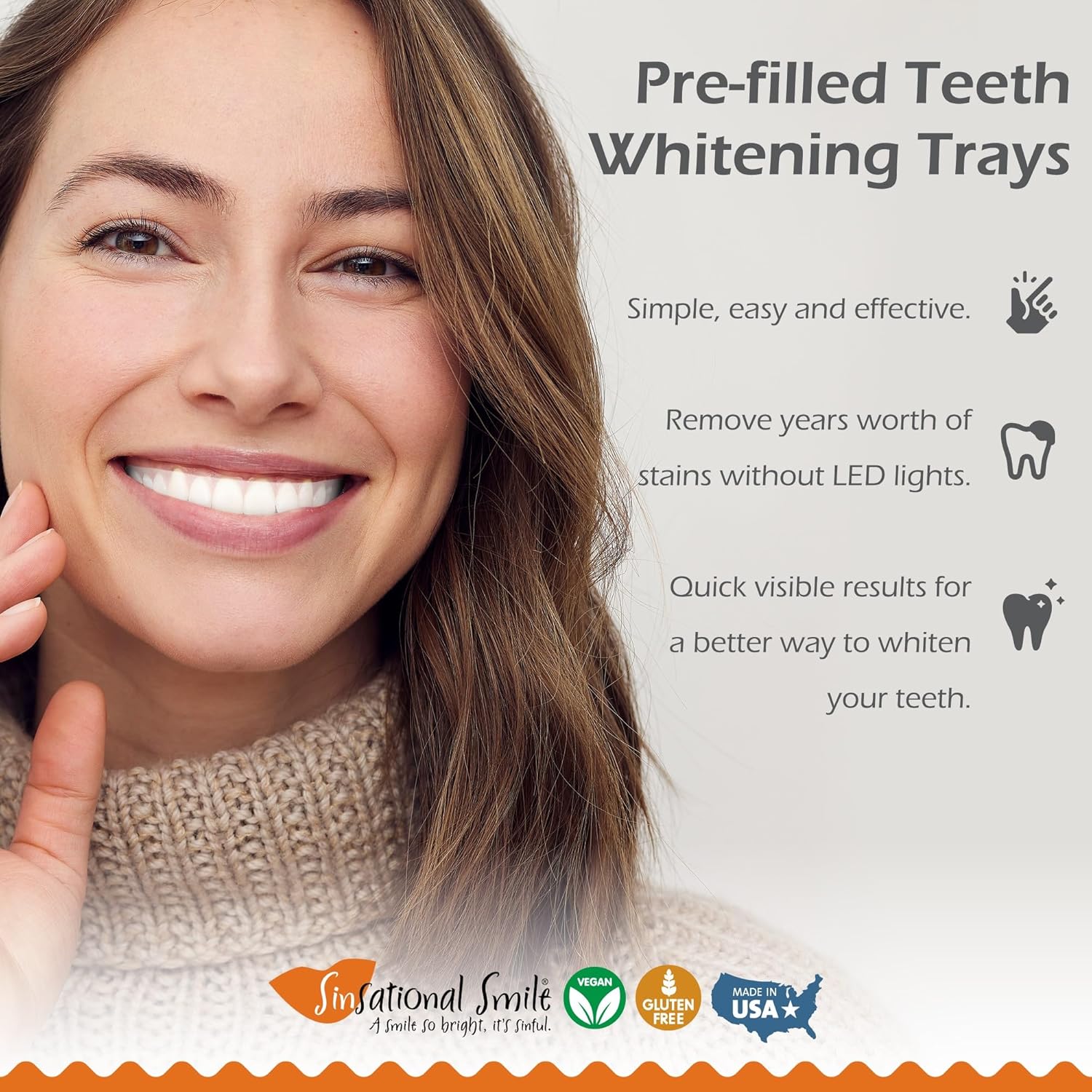 Pre-Filled Teeth Whitening Trays, 14 Trays (7 Treatments) - Safe, Fast, Simple, Effective, Removes Stains, No Sensitivity, Enamel Safe, for Sensitive Teeth & Gums