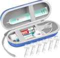 Electric Toothbrush Travel Case, Hard Storage Case with 6pcs Electric Toothbrush Caps