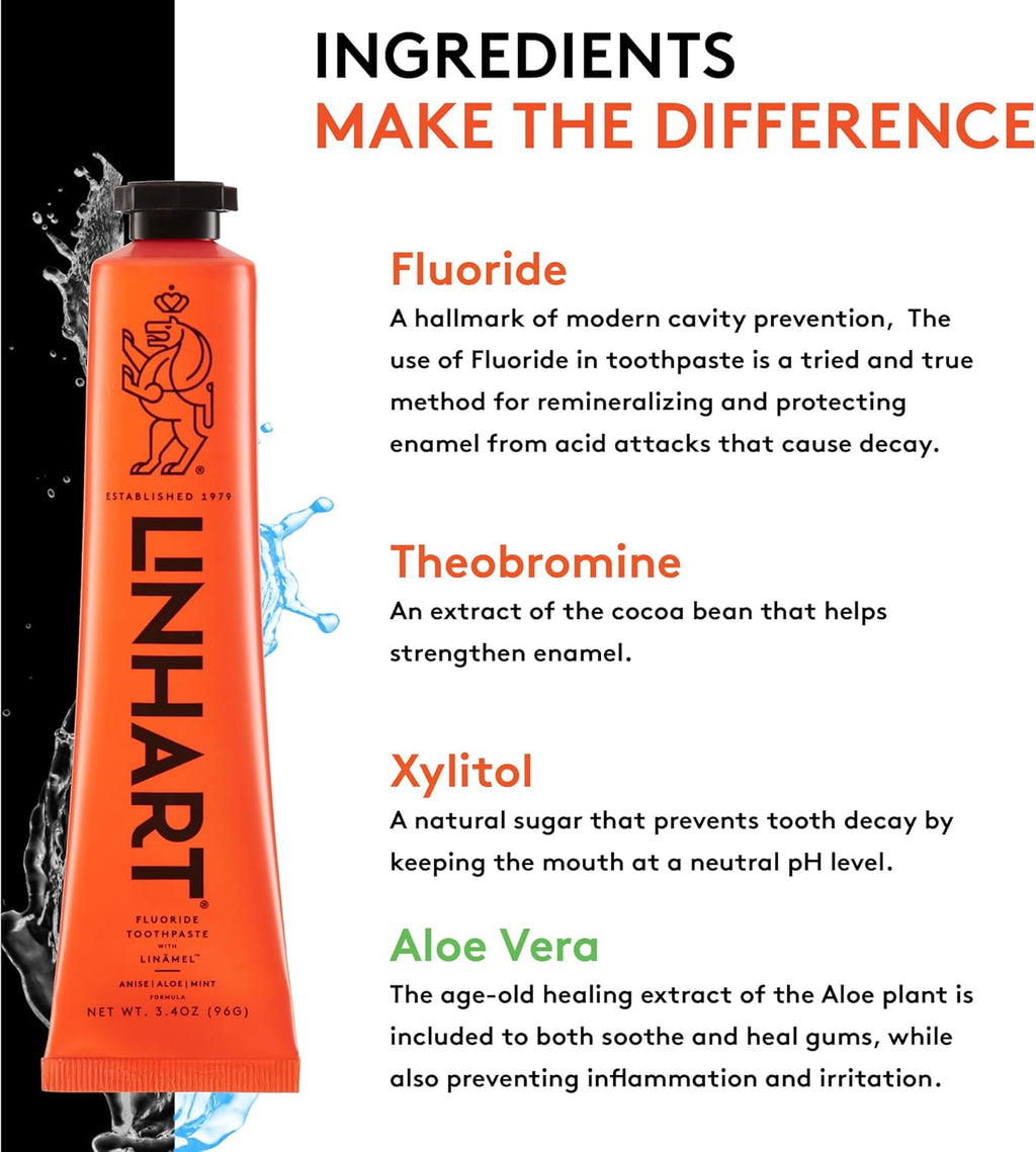 LINHART Smile Collection –Teeth Whitening Gift Set Include Toothpaste, Whitener Gel, Toothbrush, Lip Balm- Home and Travel Set White Teeth for Women and Man