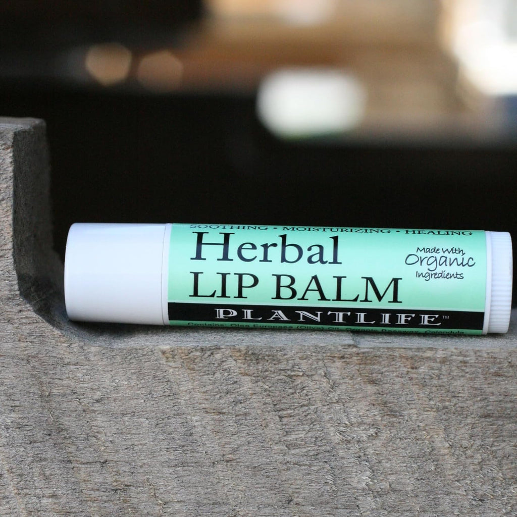 Plantlife Herbal Lip Balm 2 Pack - Organic Made with Beeswax, Calendula & Chamomile - Soothing Balm for Chapped Lips - Moisturize Lips & Works on Minor Cuts - Made in California