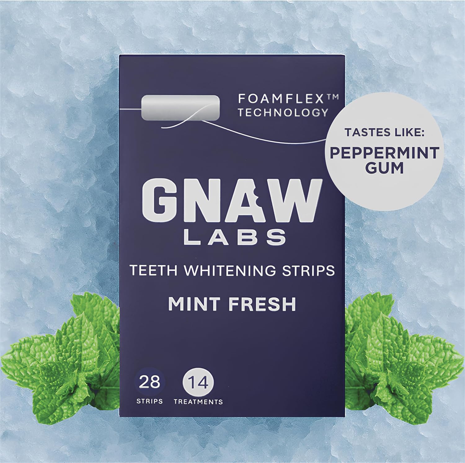 Teeth Whitening Strips for Men – Mint Fresh | 14 Treatments | Enamel Safe Hydrogen Peroxide Formula with Mint | FoamFlex™ Technology | No Sensitivity, Professional Whitening Kit.