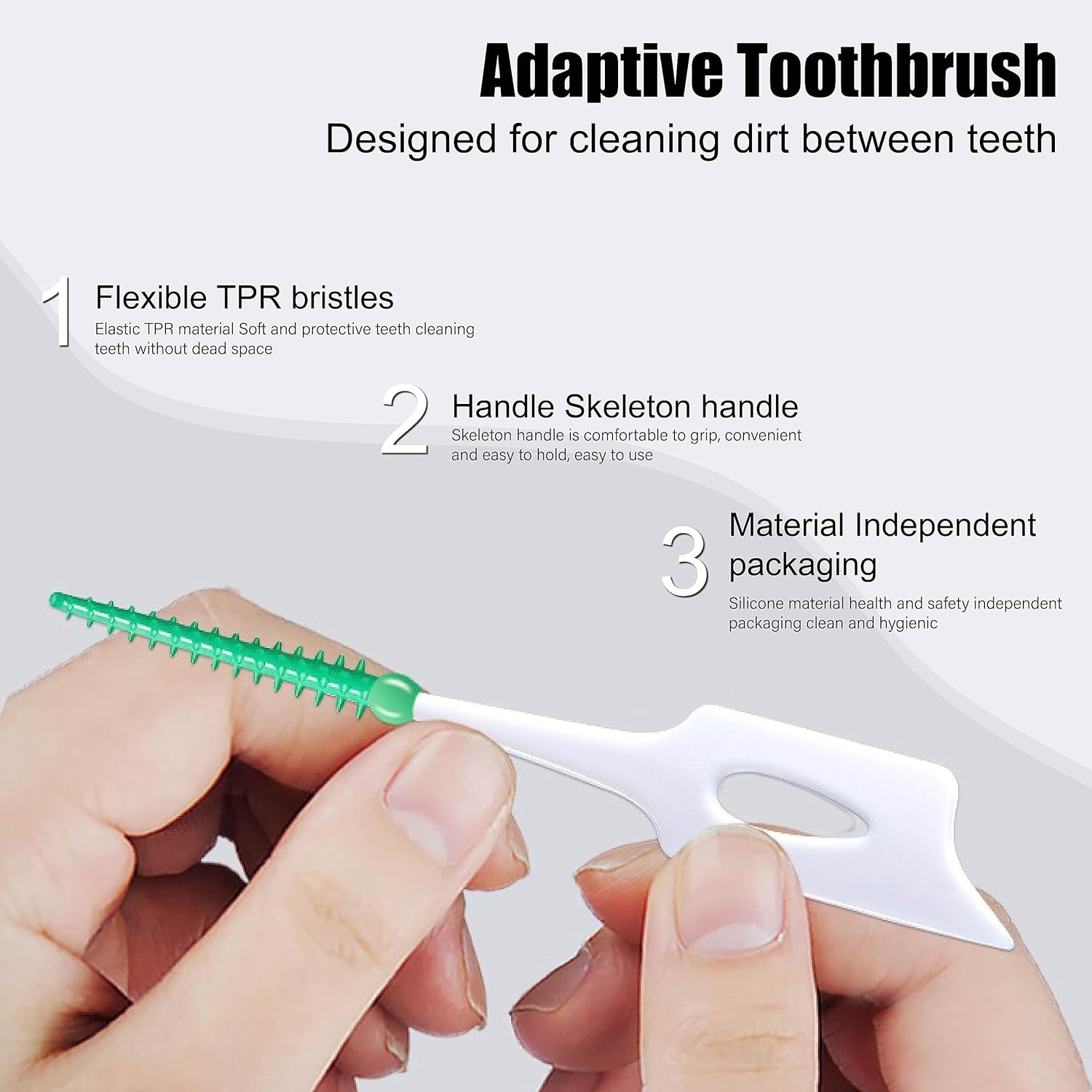 Ndzefan160PCS Portable Soft Silica Gel Toothpick Dental Floss Picks Soft Original Suitable for Oral Care of Adults and Childrens,Toothpick Brushes Teeth Cleaning Tool (Green)