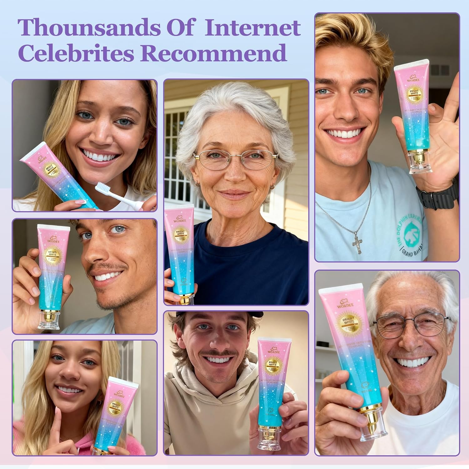 Woadee Niacinamide Whitening Toothpaste | Nicotinamide Radiant Whitening Toothpaste - Remove Tough Tooth Stains & Fresh Breath | Fluoride-Free Protects Enamel & Improves Gum Health, Mint Flavor (1)