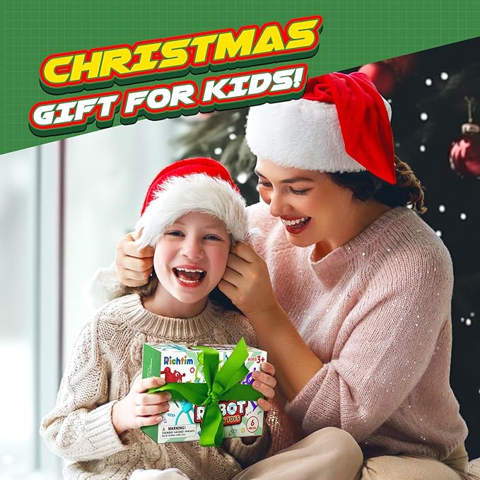 Baby Bath Toys Suction Toy: No Hole Bath Toy for Toddlers - Robot Fidget Suction Cup Toys - Window Building Sensory Toy for Boys Girls Travel Gifts - Christmas Stocking Stuffers for Kids