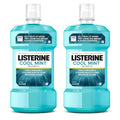 Listerine Cool Mint Antiseptic Mouthwash, Kills 99.9% of Germs That Cause Bad Breath, Plaque & Gingivitis, ADA Accepted, Clinically Proven, Cool Mint Flavor, for Adults, 1L Bottles, 2 Pack