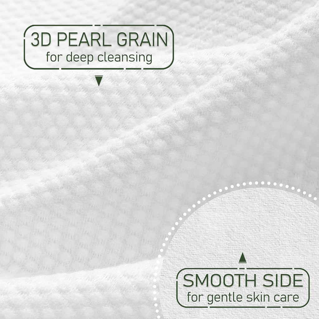 Bamboo Viscose Disposable Face Towel Biodegradable Large Dry Face Wipes 60 Count Extra Thick Soft Clean Facial Towels for Sensitive Skin, Makeup Removing, Facial Cleansing, Nursing, Travel