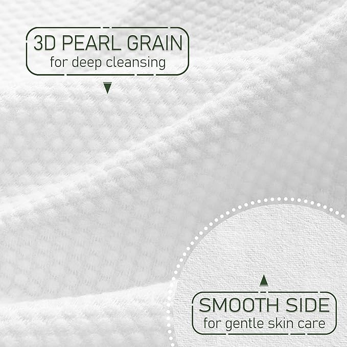 Christmas Style WOWOTEX Disposable Face Towel Biodegradable Large Dry Face Wipes 60 Count/1 Box Extra Thick Soft Clean Facial Towels for Sensitive Skin, Facial Cleansing, Nursing, 10"×12"