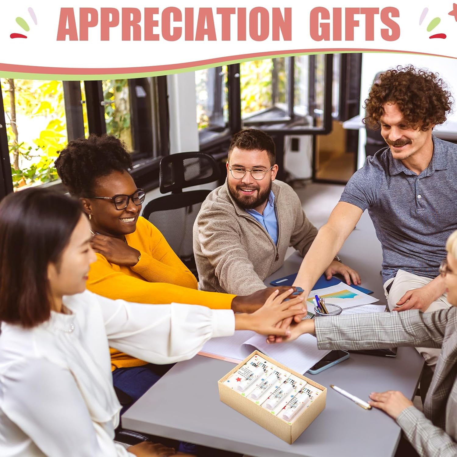 30 Pack Christmas Employee Appreciation Gift Lip Balms Bulk Staff Teacher Team Volunteer Thank You Gift Thanksgiving Christmas Appreciation Party Favor for Women Men(Little Reminders,Colorful)