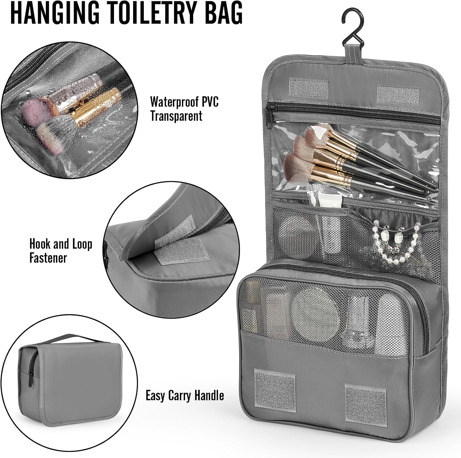 Veken 10 Set Packing Cubes for Travel Essential, Suitcase Organizer Bags in 4 Sizes, Carry-On Luggage Accessories with Large Laundry & Hanging Toiletry Bag, Must-Have for Airplane, Road Trip & Camping