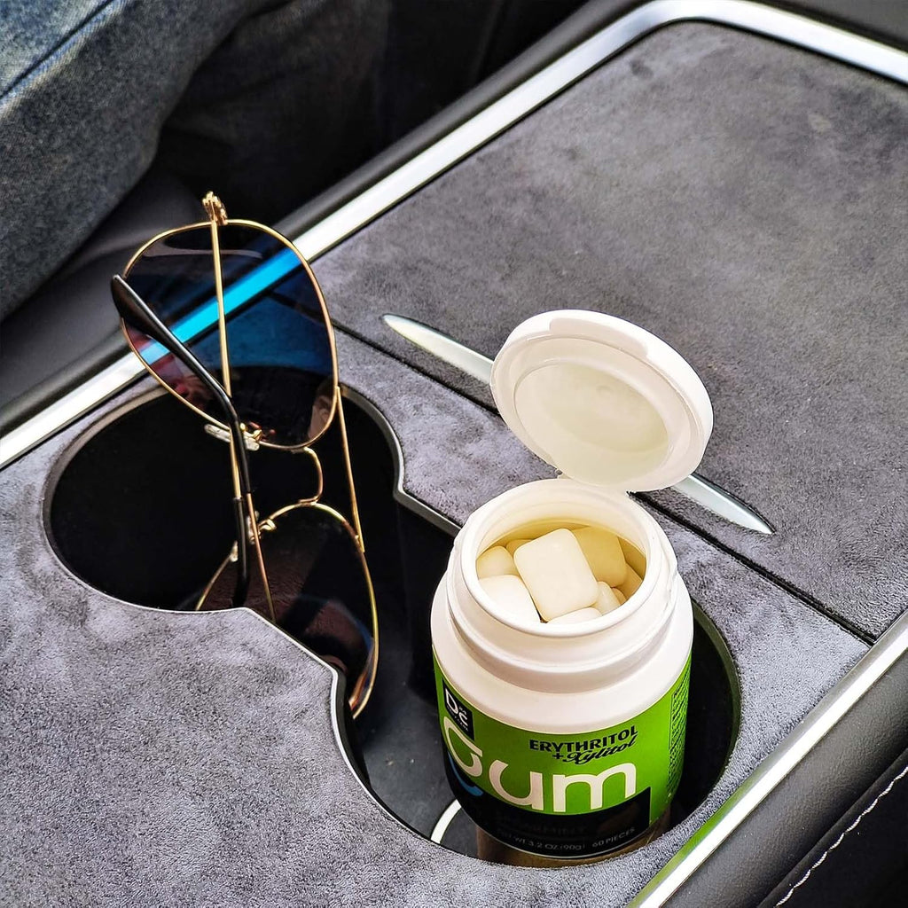 DC24 DAILY CARE Xylitol Chewing Gum with Erythritol, Aspartame Free & Sugar Free Gum, Low-Calorie, Sugarless, Long Lasting Spearmint, 60-Piece Pack, 4 Packs