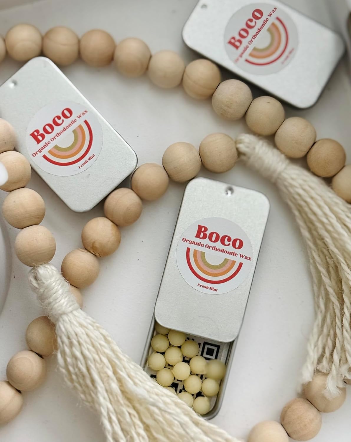 Orthodontic Wax – Original Honey, Natural Braces Protection, Long-Lasting Comfort, Pre-Cut Wax Pieces in Aluminum Travel Case (75 Buttons) - Fresh Mint