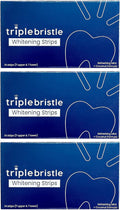 Triple Bristle Teeth Whitening Strips, Sensitive Teeth Friendly, 14 Whitening Strips Per Box, Mint and Coconut Teeth Whitening Strip, Enamel Safe - Without Sensitivity, 3 Pack