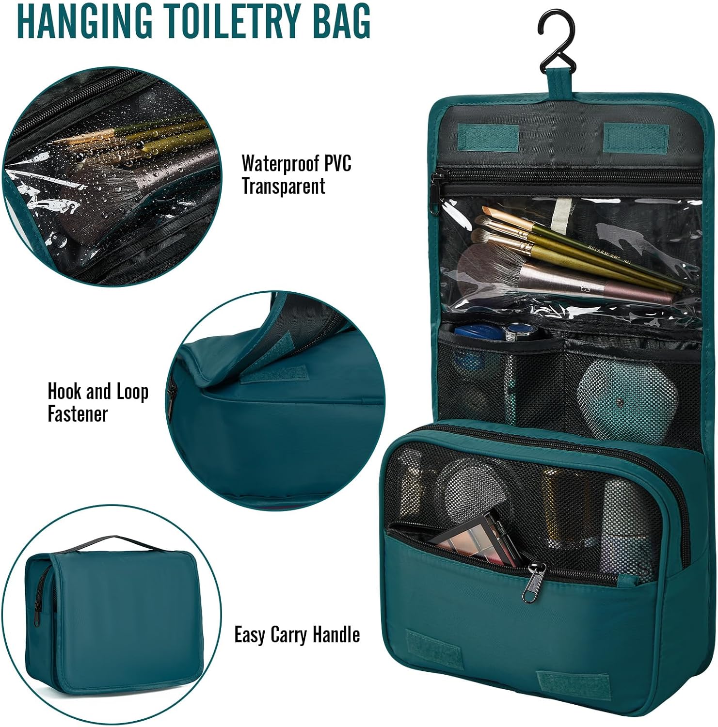 Veken 8 Set Packing Cubes for Travel Essentials, Suitcase Organizer Bags in 4 Sizes, Carry-On Luggage Accessories with Large Laundry & Hanging Toiletry Bag, Must-Have for Airplane, Road Trip & Camping