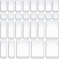 SMARTAKE 28 Piece Drawer Organizers with Non-Slip Silicone Pads, 4-Size Desk Drawer Organizer Trays Storage Tray for Makeup, Jewelries, Utensils in Bedroom Dresser, Office and Kitchen, Clear