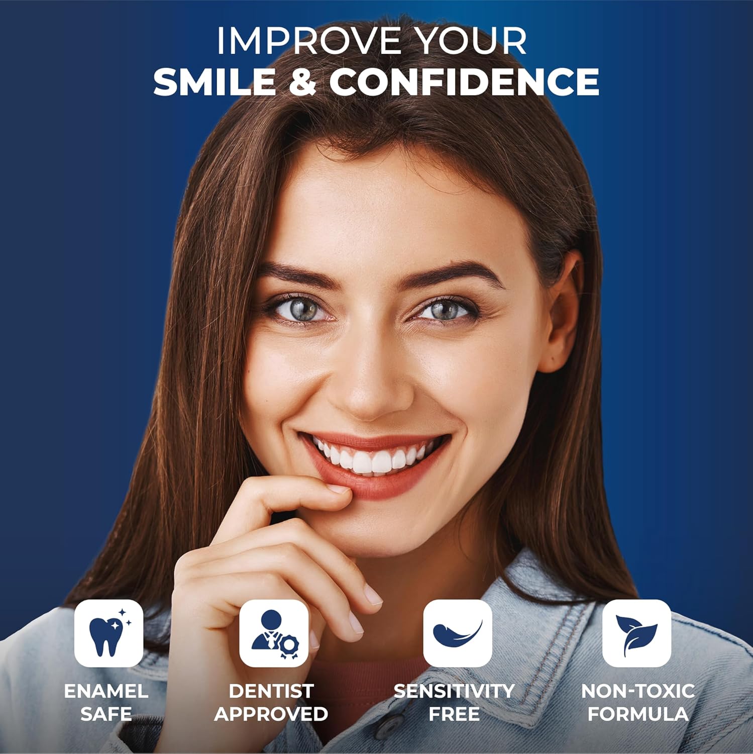 Teeth Whitening Powder - Hydroxyapatite, Remineralizing, Non-Sensitive Formula - Dentist-Approved Tooth Stain Remover & Polisher - Fluoride-Free (30 Grams)