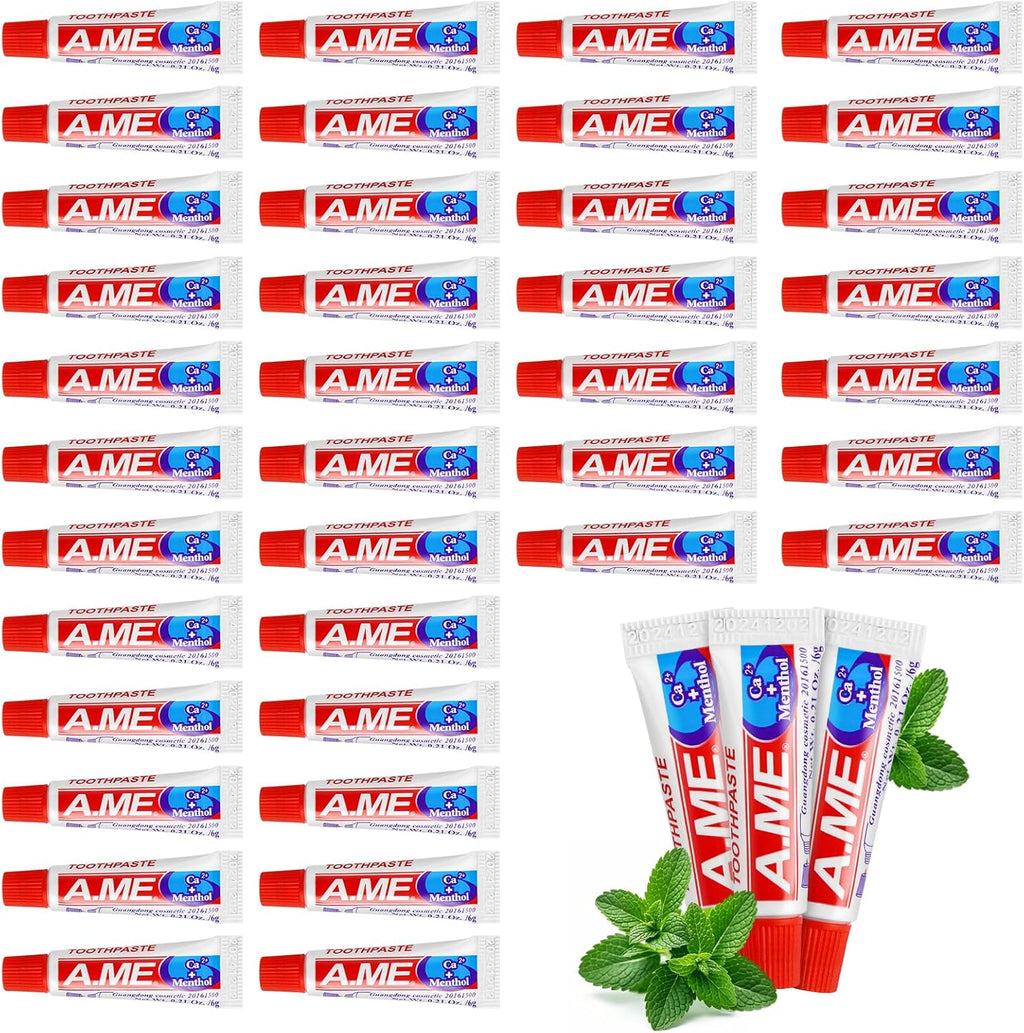 Toothpaste Bulk Travel Size, Disposable Small Travel Portable Mini Compact Pocket Size Toothpaste for Bad Breath, Vacation/Hotel/Camping Shelter/Homeless/Nursing Home/Charity 0.6 oz/ 17g (200 Tubes)