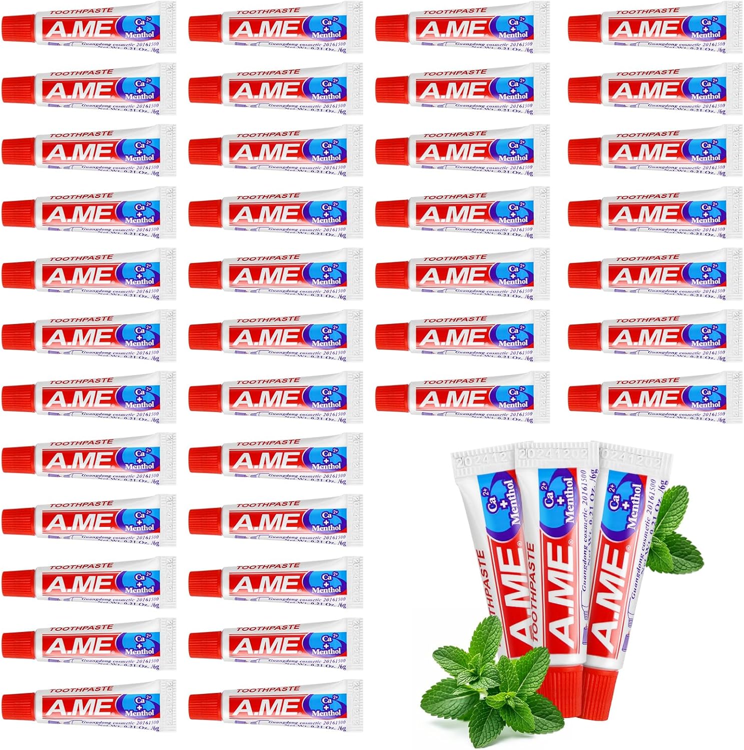 Toothpaste Bulk Travel Size, Disposable Small Travel Portable Mini Compact Pocket Size Toothpaste for Bad Breath, Vacation/Hotel/Camping Shelter/Homeless/Nursing Home/Charity 0.6 oz/ 17g (200 Tubes)